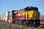 Wisconsin Central heritage unit leads eastbound intermodal